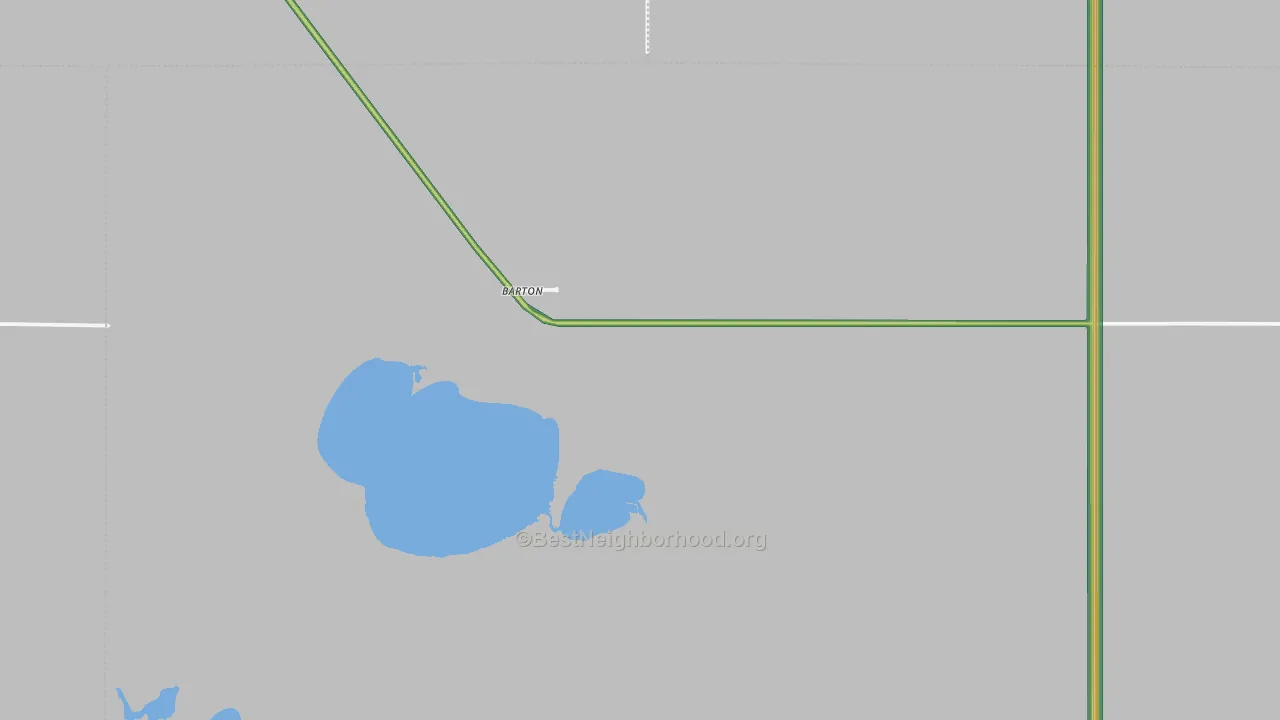Barton, ND Map of Noise Levels in Barton