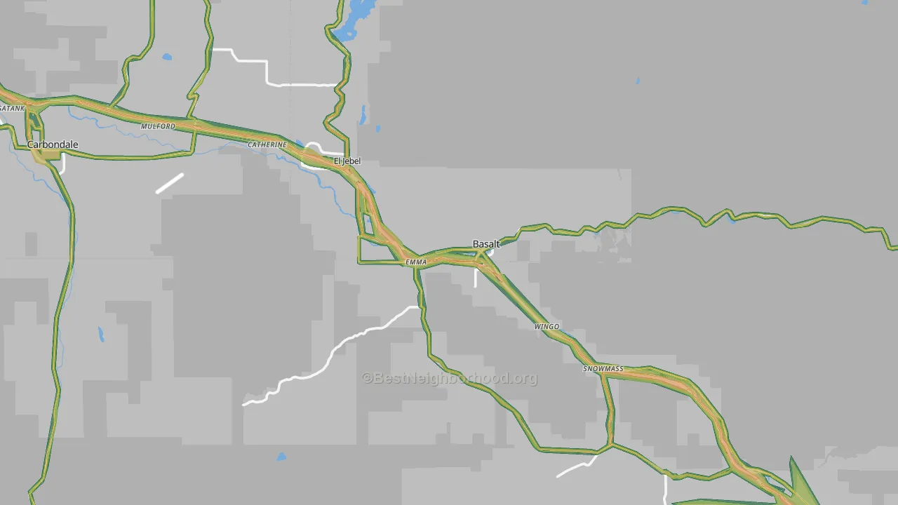 Basalt, CO Map of Noise Levels in Basalt