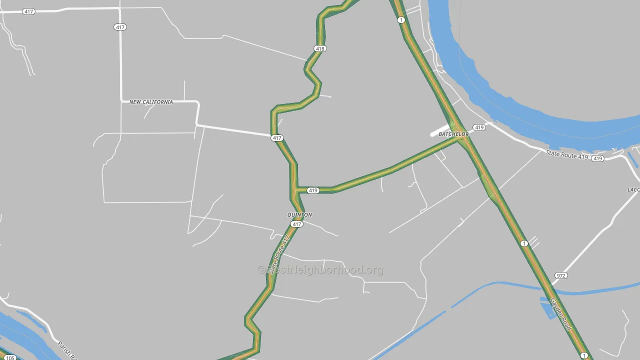 Batchelor, LA Map of Noise Levels in Batchelor