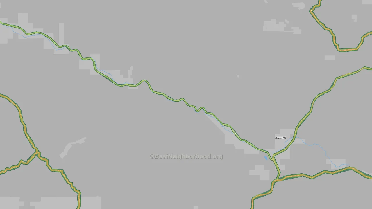 Bates, OR Map of Noise Levels in Bates