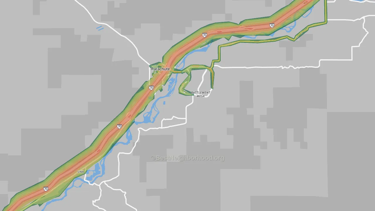 Battlement Mesa, CO Map of Noise Levels in Battlement Mesa