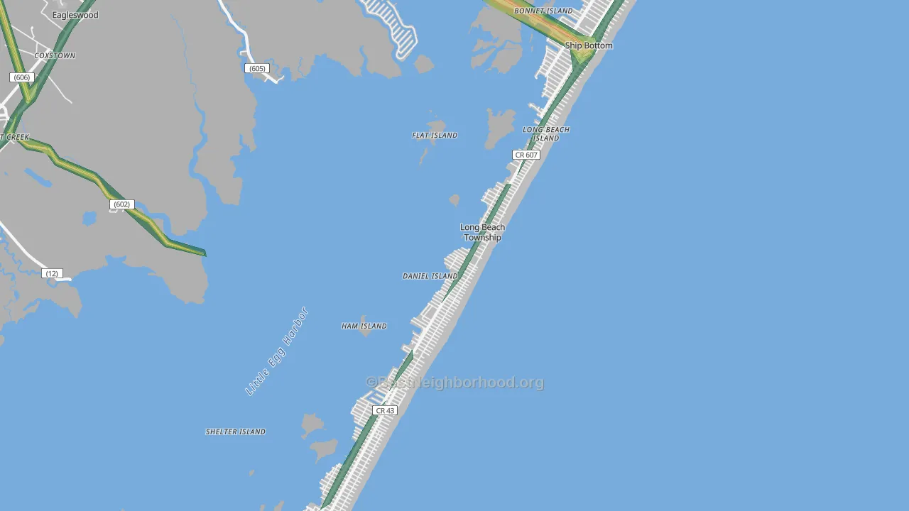 Beach Haven, NJ Map of Noise Levels in Beach Haven