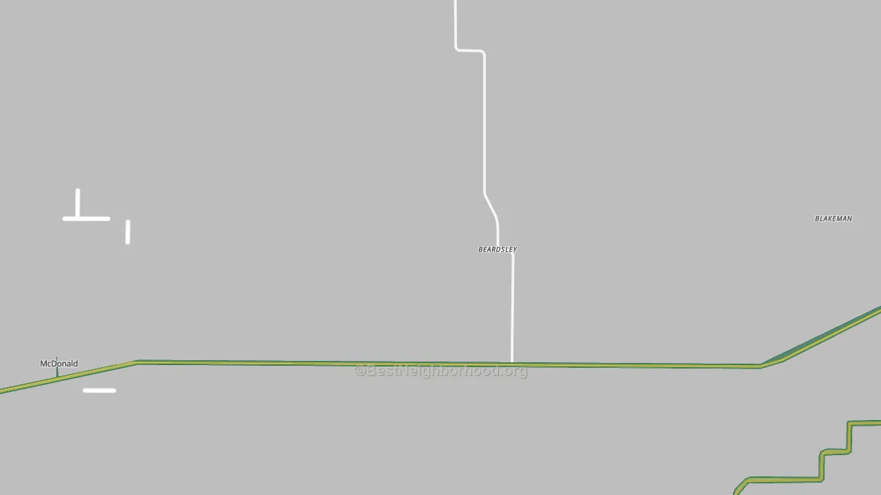 Beardsley, KS Map of Noise Levels in Beardsley