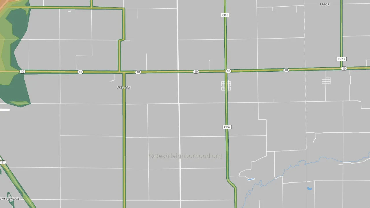Beason, IL Map of Noise Levels in Beason