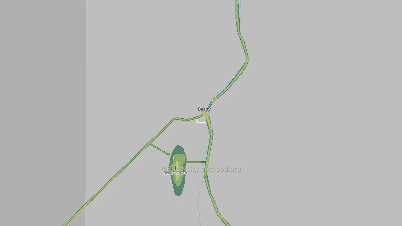 Beatty, NV Map of Noise Levels in Beatty
