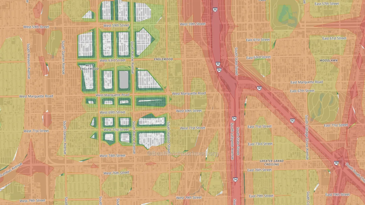 Becks Park, Chicago, IL Map of Noise Levels in Becks Park
