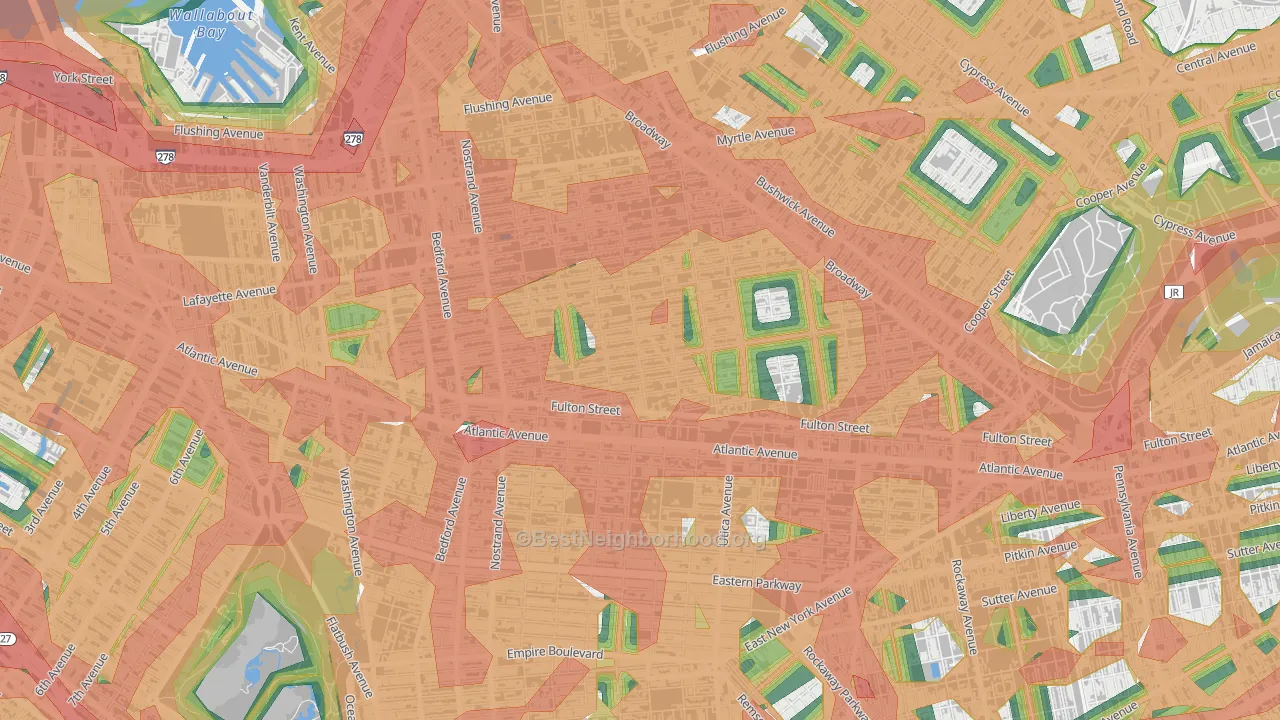 Bedford-Stuyvesant, Brooklyn, NY Map of Noise Levels in Bedford-Stuyvesant