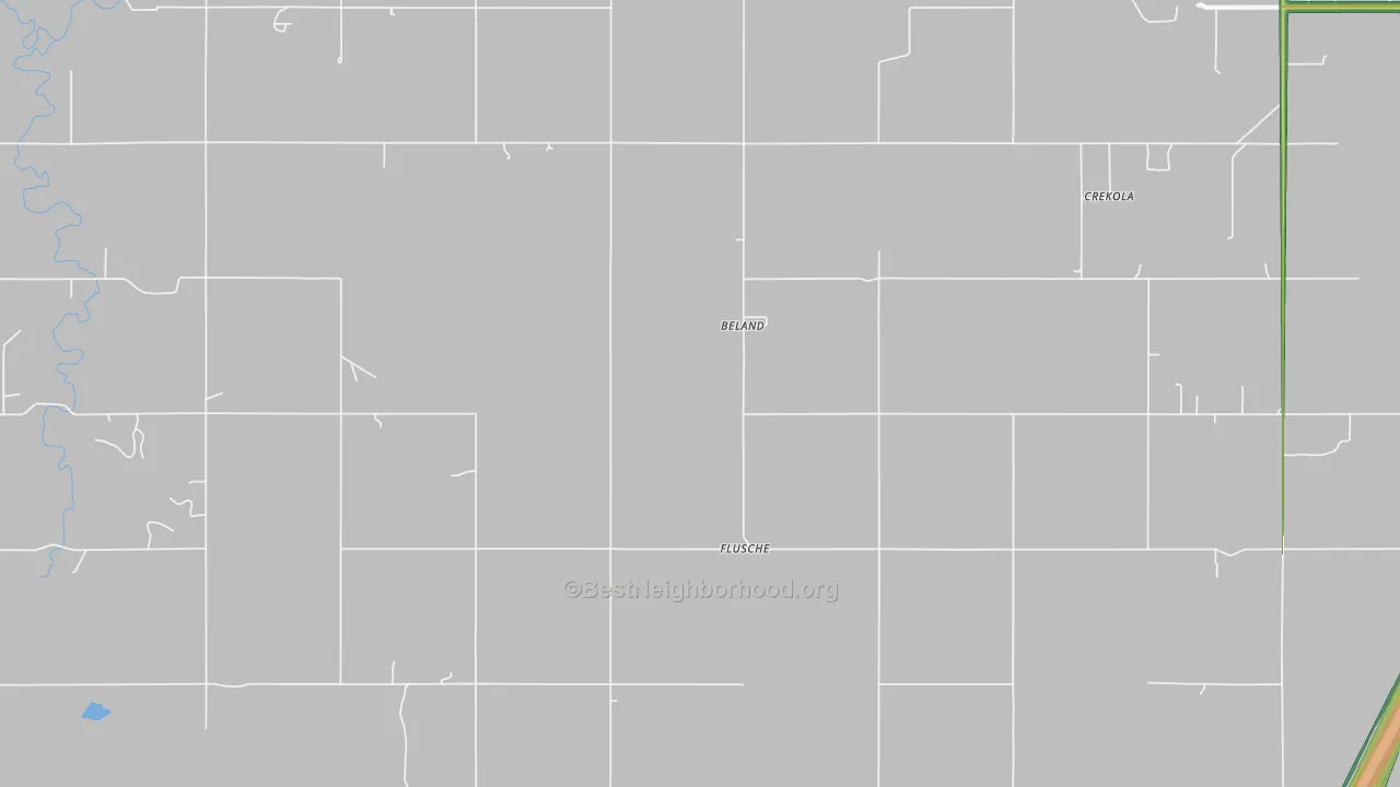 Beland, OK Map of Noise Levels in Beland