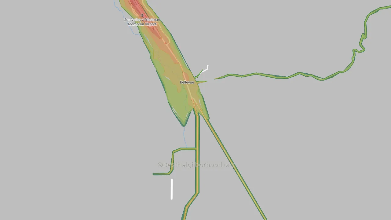 Bellevue, ID Map of Noise Levels in Bellevue