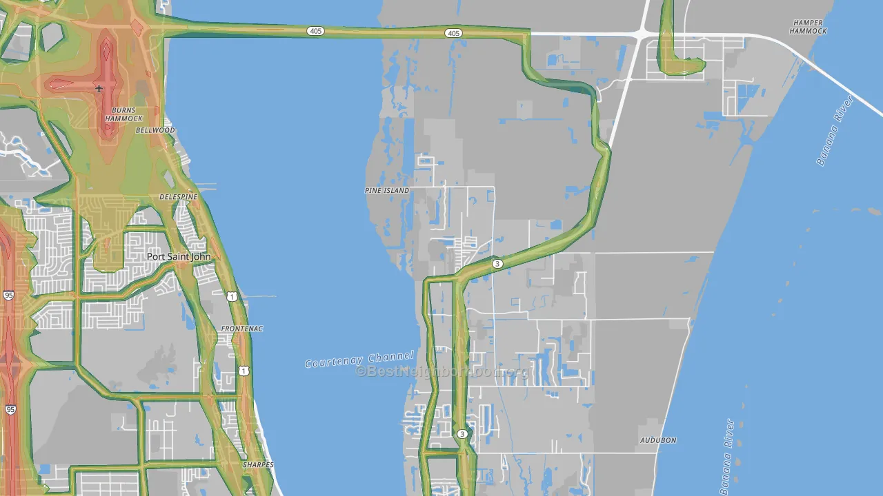 Bellwood, FL Map of Noise Levels in Bellwood