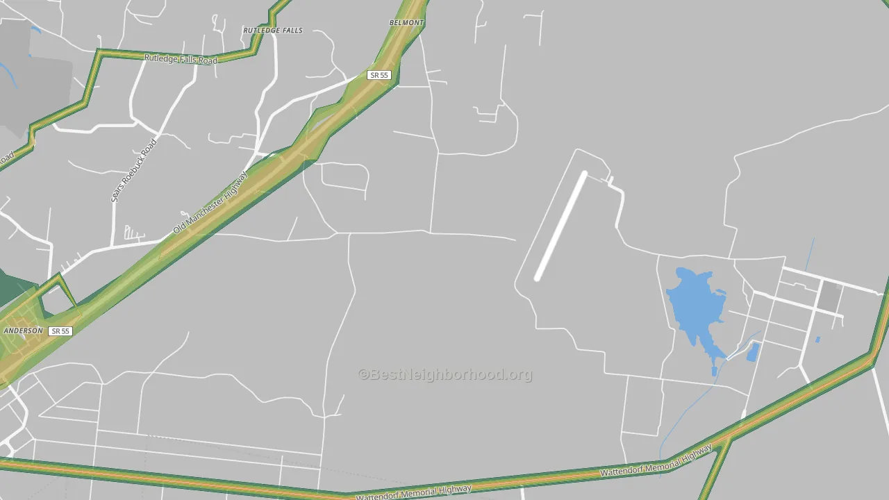 Belmont, TN Map of Noise Levels in Belmont