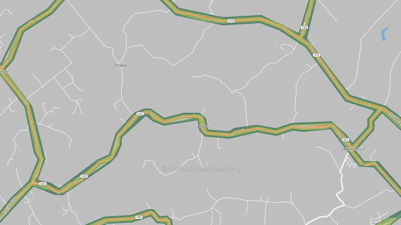 Bengal, KY Map of Noise Levels in Bengal