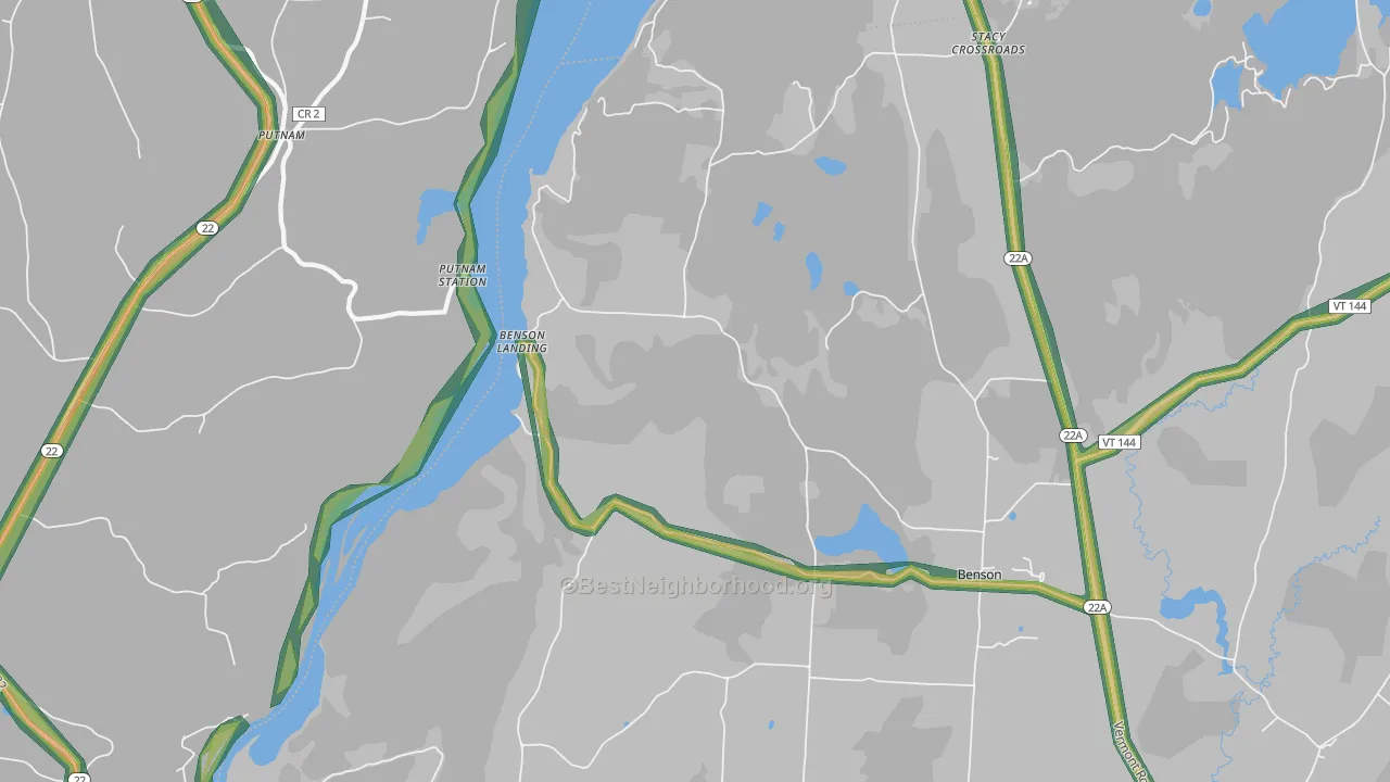 Benson Landing, VT Map of Noise Levels in Benson Landing