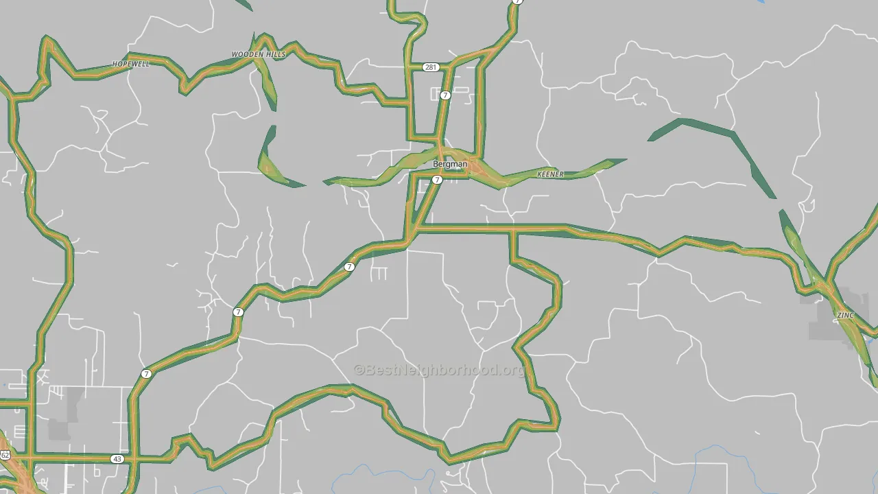 Bergman, AR Map of Noise Levels in Bergman