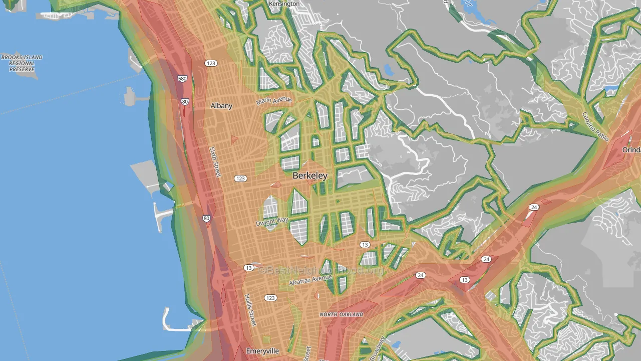 Berkeley, CA Map of Noise Levels in Berkeley