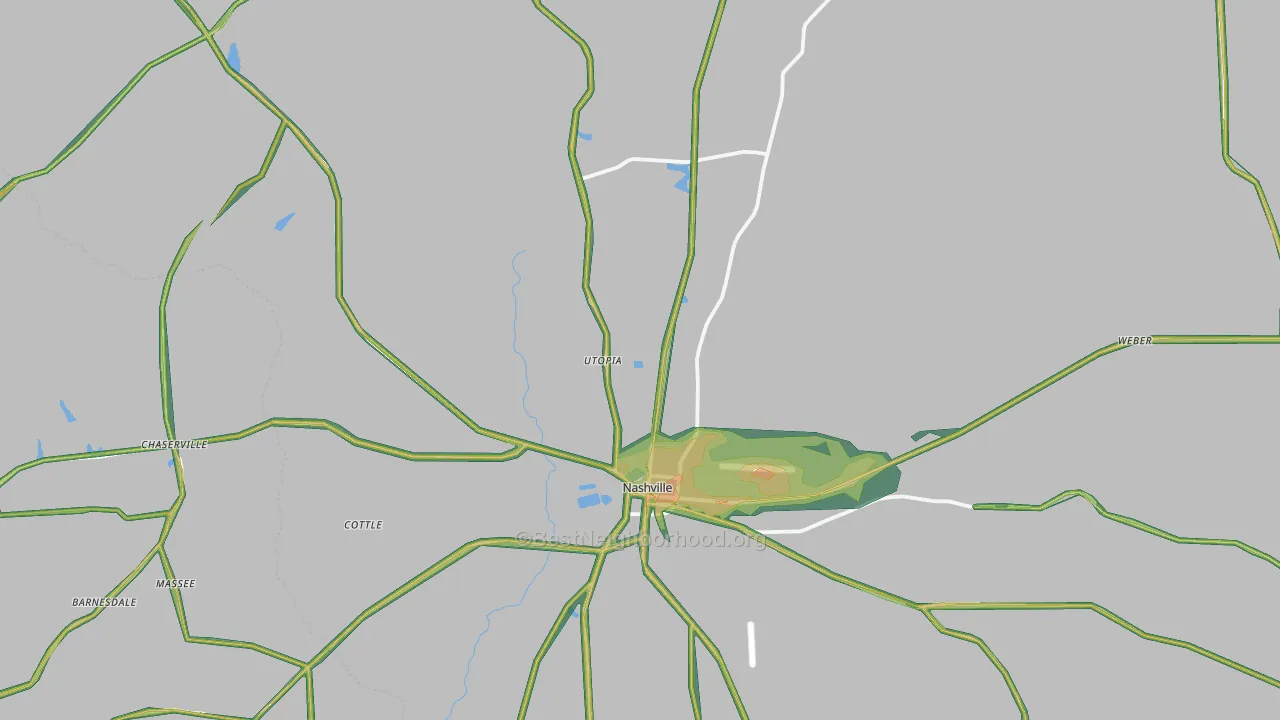 Berrien County, GA Map of Noise Levels in Berrien County