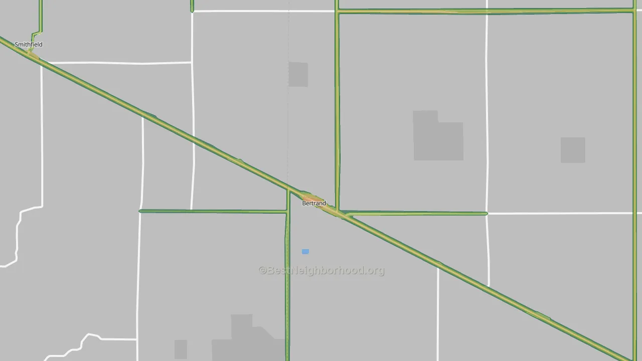Bertrand, NE Map of Noise Levels in Bertrand