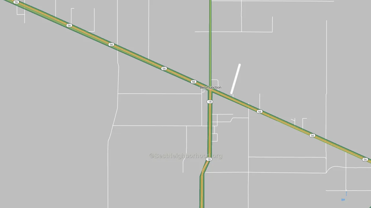 Beryl Junction, UT Map of Noise Levels in Beryl Junction