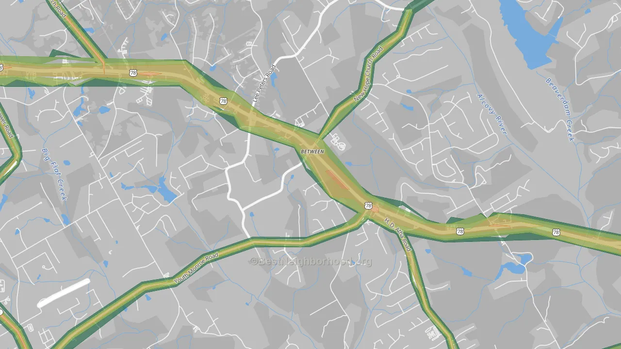 Between, GA Map of Noise Levels in Between