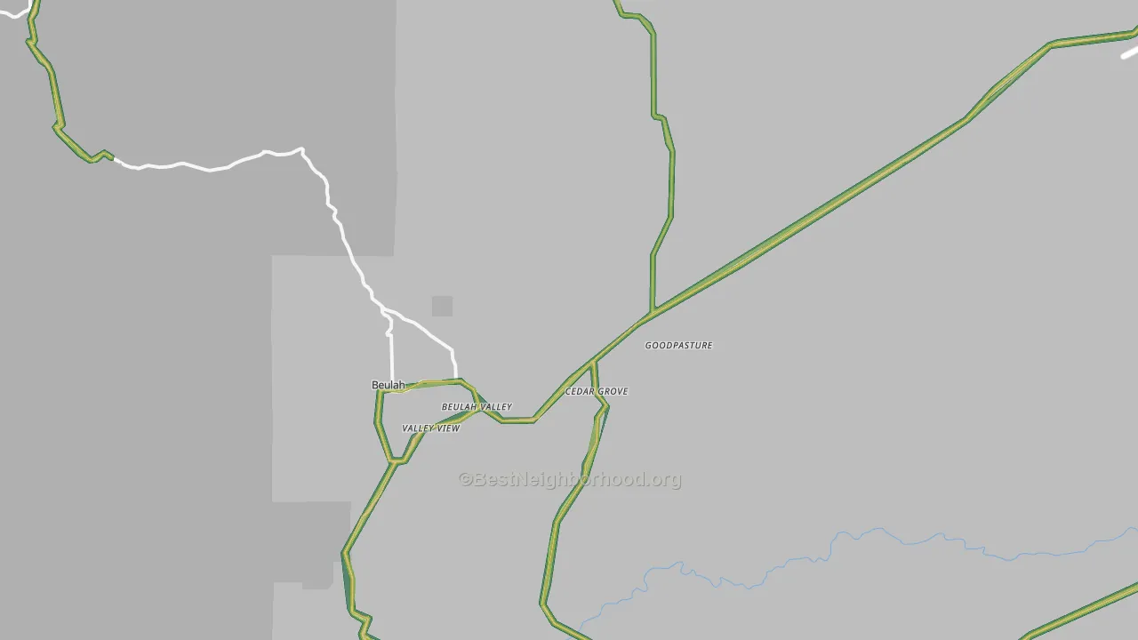 Beulah, CO Map of Noise Levels in Beulah
