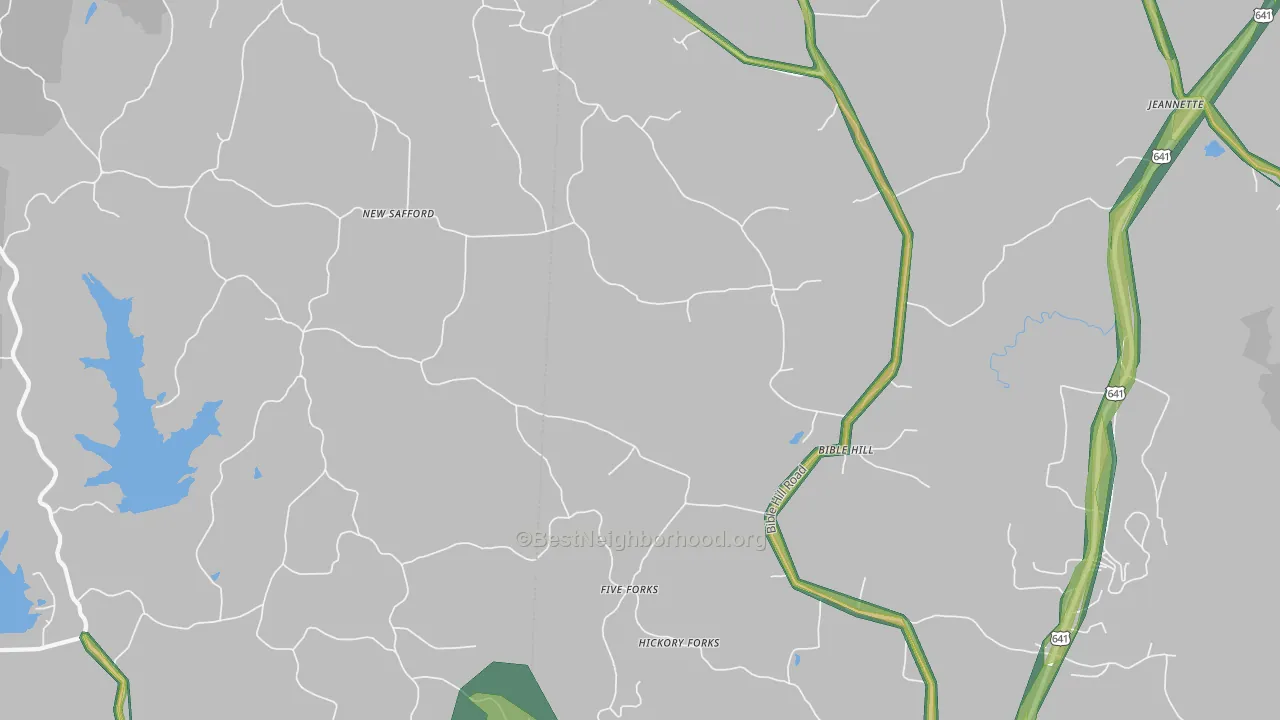 Bible Hill, TN Map of Noise Levels in Bible Hill