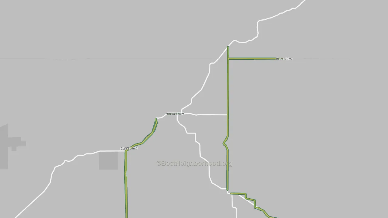 Bickleton, WA Map of Noise Levels in Bickleton