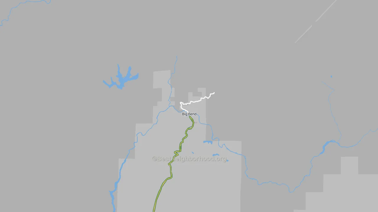 Big Bend, CA Map of Noise Levels in Big Bend
