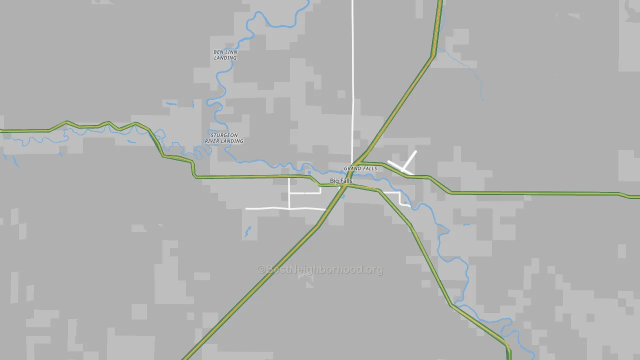 Big Falls, MN Map of Noise Levels in Big Falls