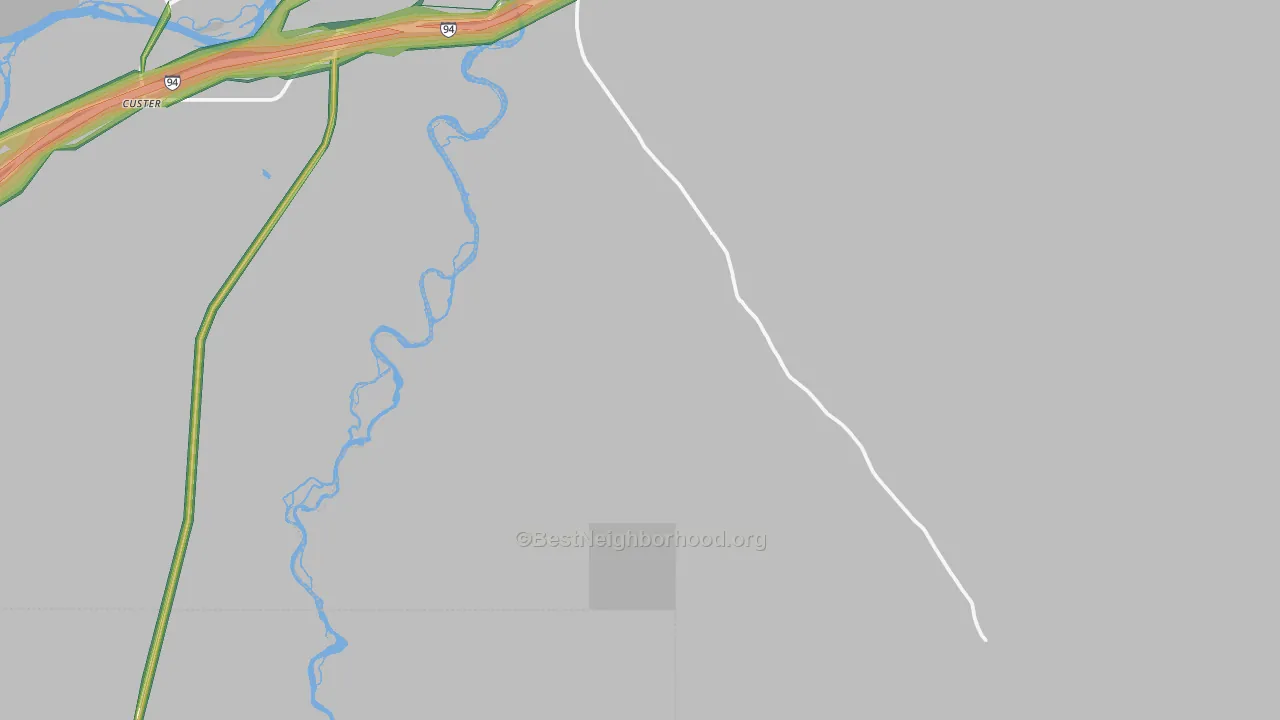 Big Horn, MT Map of Noise Levels in Big Horn