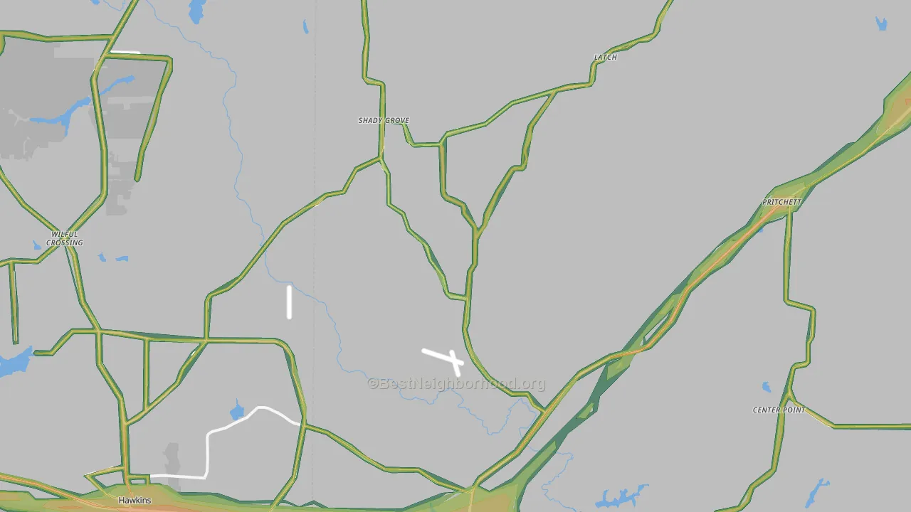 Big Sandy, TX Map of Noise Levels in Big Sandy