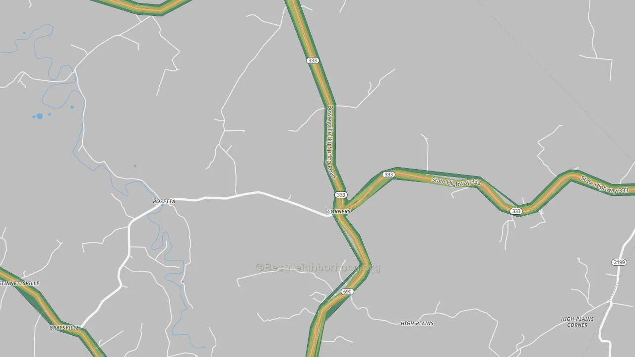Big Spring, KY Map of Noise Levels in Big Spring