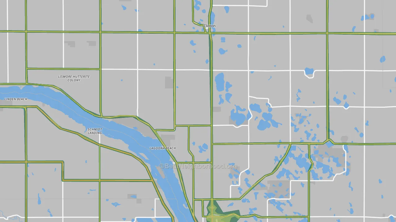 Big Stone County, MN Map of Noise Levels in Big Stone County