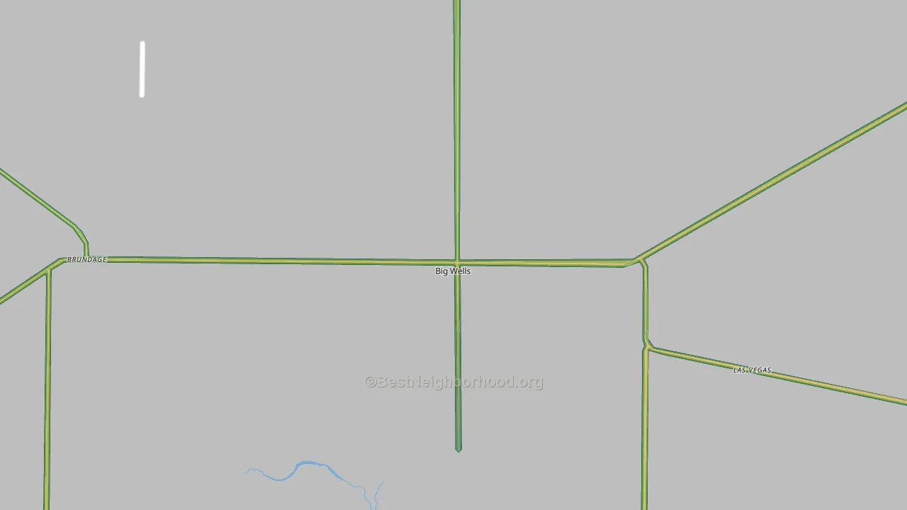 Big Wells, TX Map of Noise Levels in Big Wells