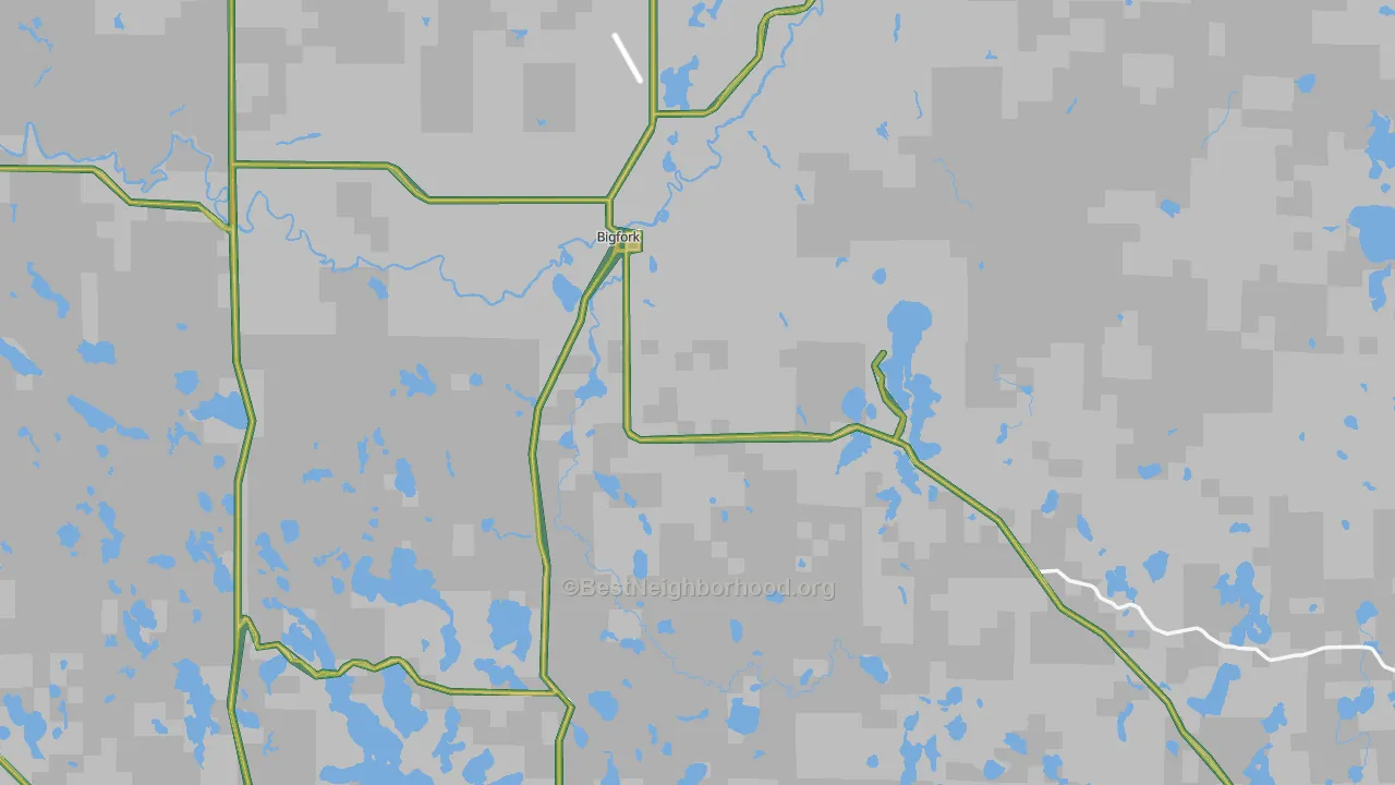 Bigfork, MN Map of Noise Levels in Bigfork