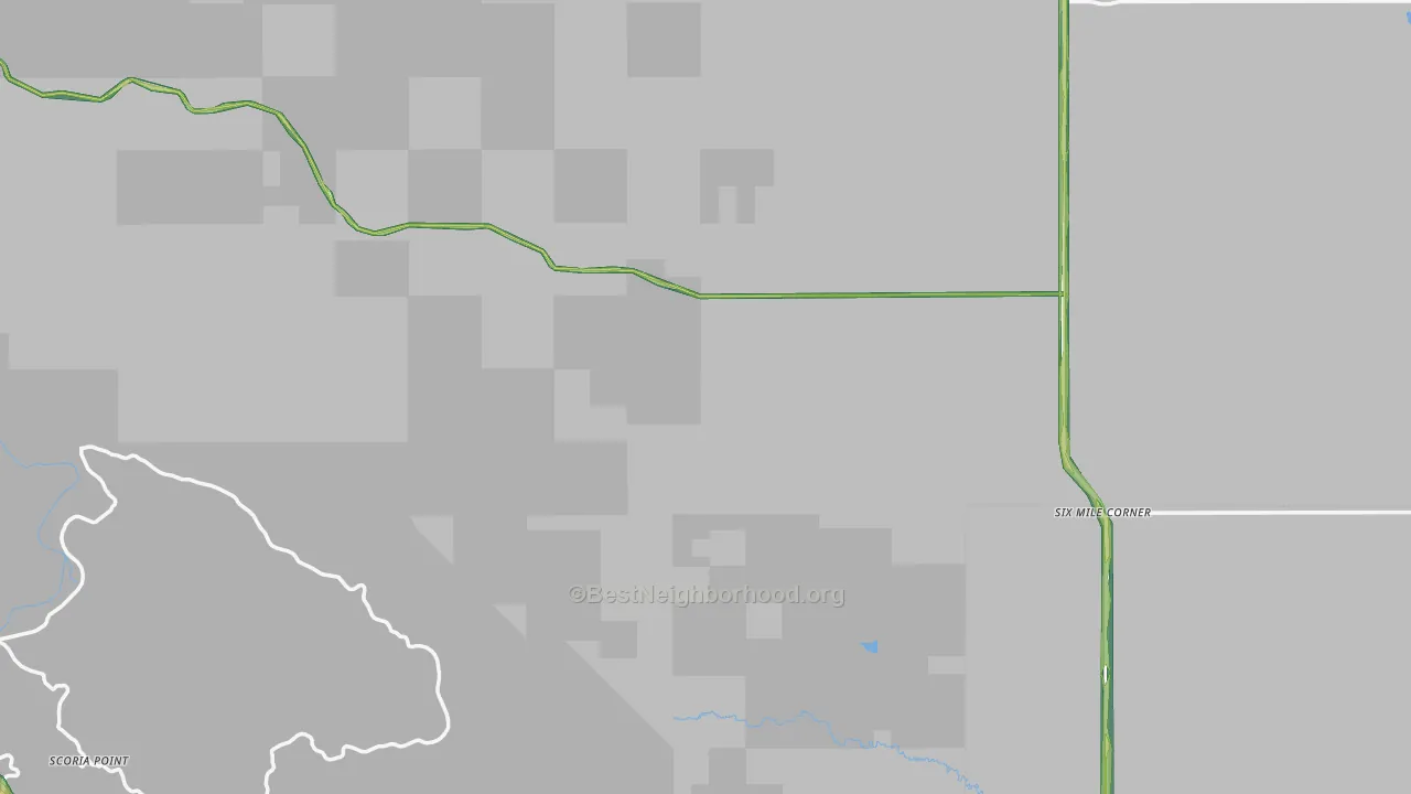 Billings County, ND Map of Noise Levels in Billings County