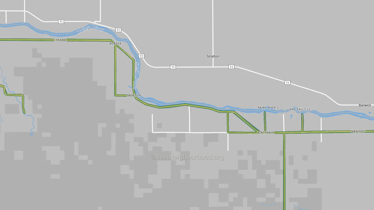 Birchdale, MN Map of Noise Levels in Birchdale