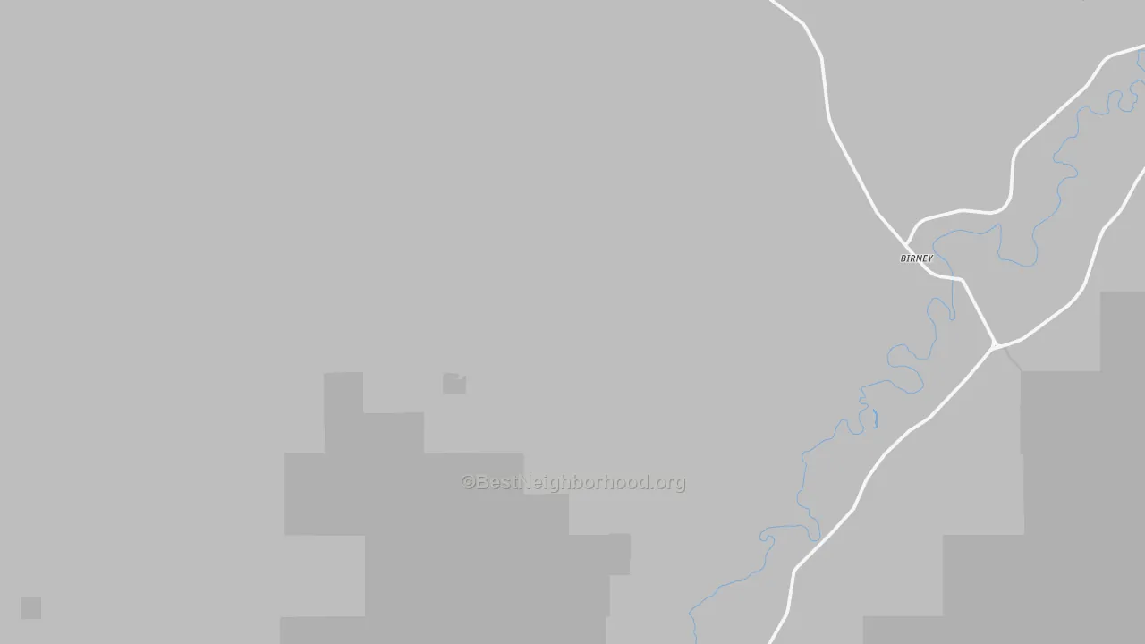 Birney, MT Map of Noise Levels in Birney