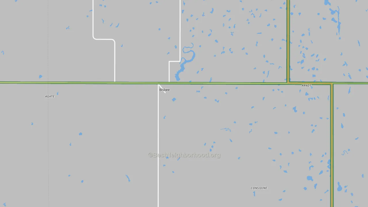 Bisbee, ND Map of Noise Levels in Bisbee