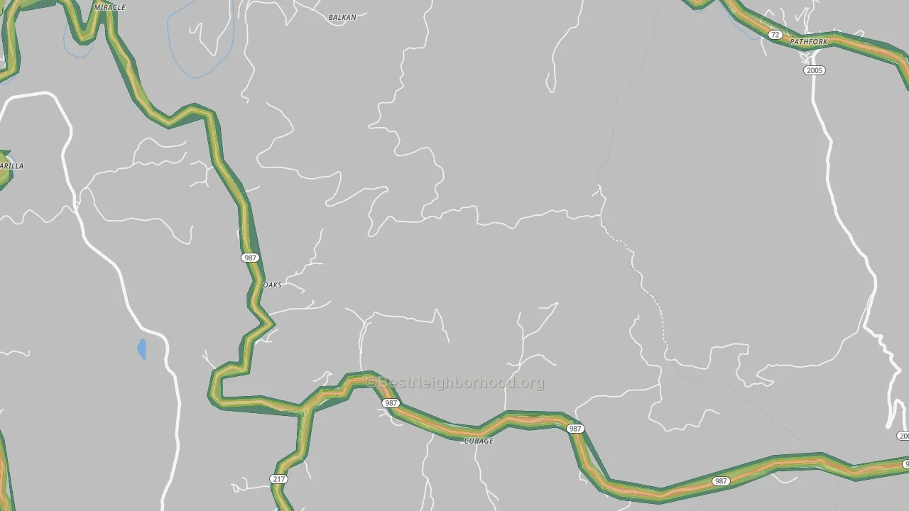 Black Snake, KY Map of Noise Levels in Black Snake