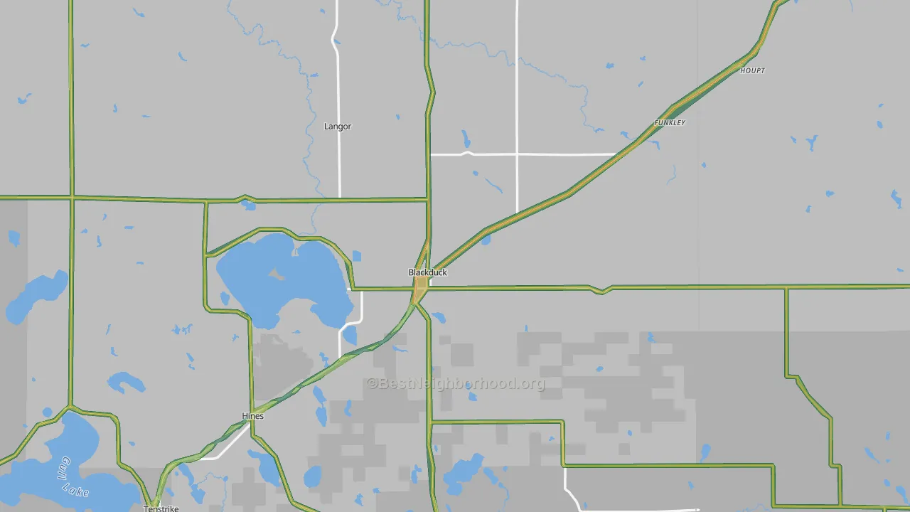 Blackduck, MN Map of Noise Levels in Blackduck