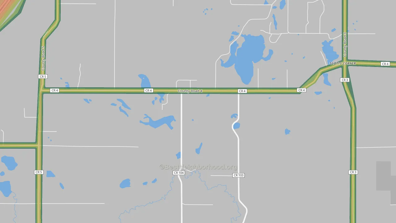 Blackhoof, MN Map of Noise Levels in Blackhoof