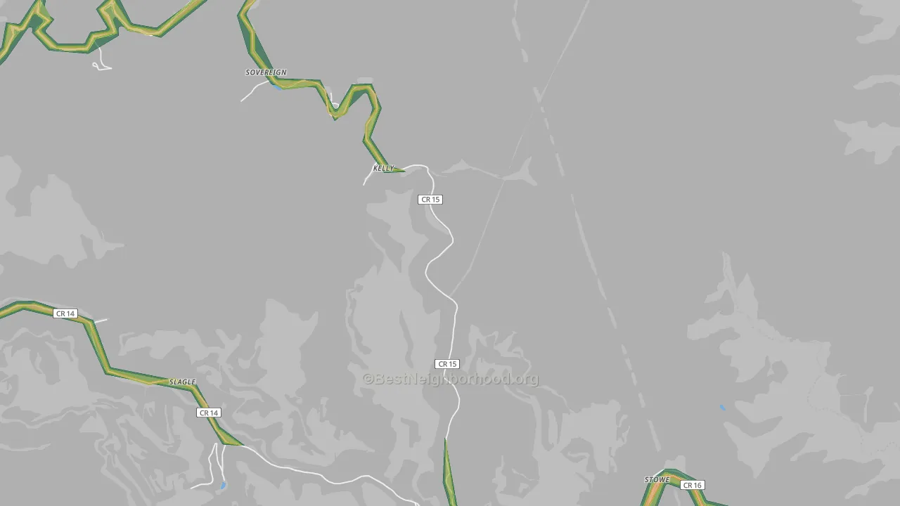 Blair, WV Map of Noise Levels in Blair