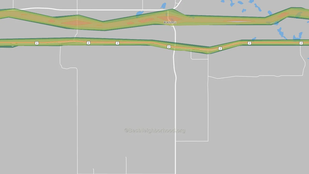 Blaisdell, ND Map of Noise Levels in Blaisdell