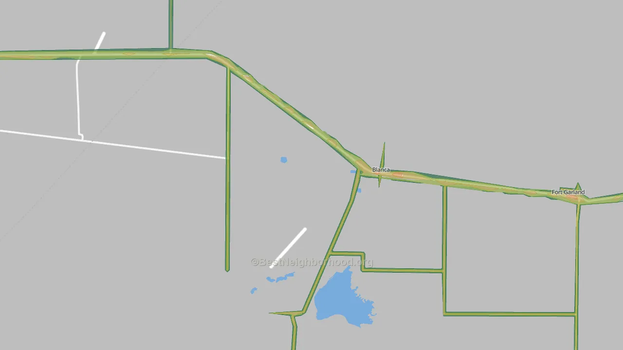 Blanca, CO Map of Noise Levels in Blanca