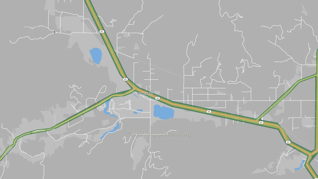 Blanchard, ID Map of Noise Levels in Blanchard