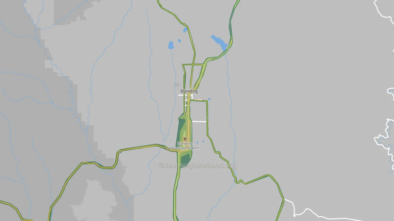 Blanding, UT Map of Noise Levels in Blanding