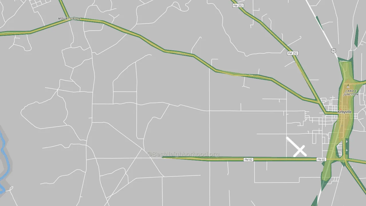 Bleakwood, TX Map of Noise Levels in Bleakwood