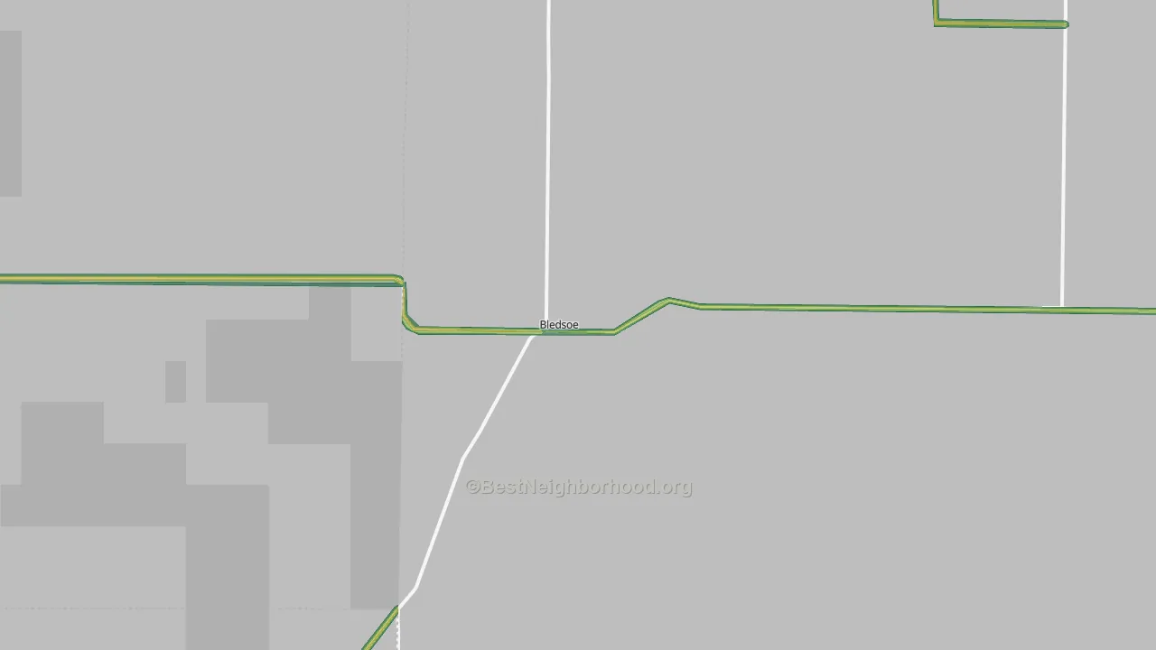 Bledsoe, TX Map of Noise Levels in Bledsoe
