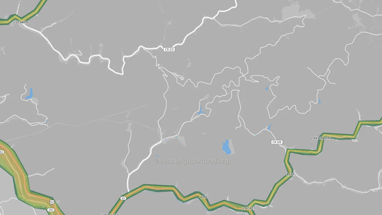 Blocton, WV Map of Noise Levels in Blocton