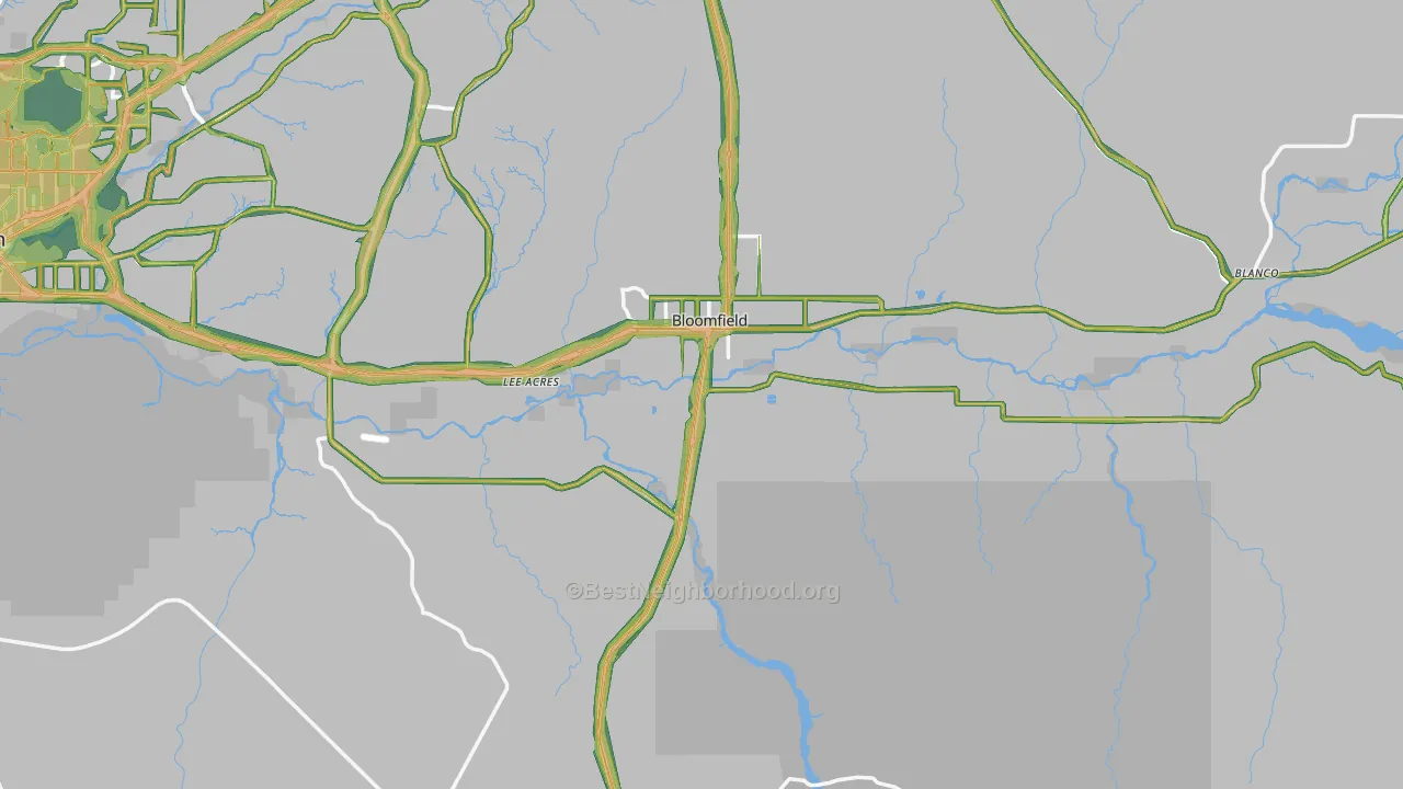 Bloomfield, NM Map of Noise Levels in Bloomfield